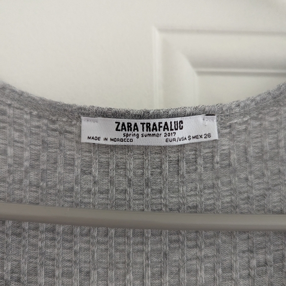 Zara Ribbed Grey Jumpsuit size S - Picture 2 of 4